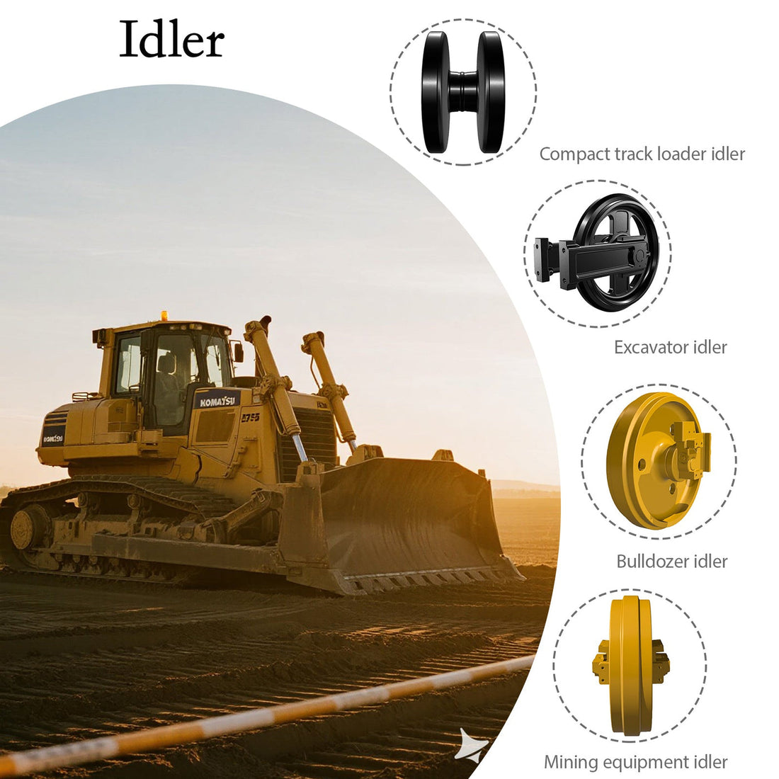 Measuring Excavator Front Idler Wear and Calculating Guide Plate Shims Accurately